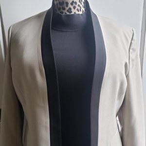 Black Label By Evan Picone Khaki Career Blazer